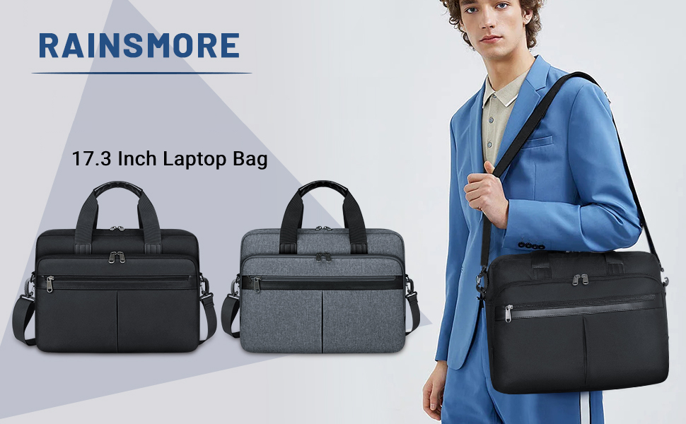 Laptop Bag 17 Inch Waterproof Briefcase for Men Large Laptop Carrying
