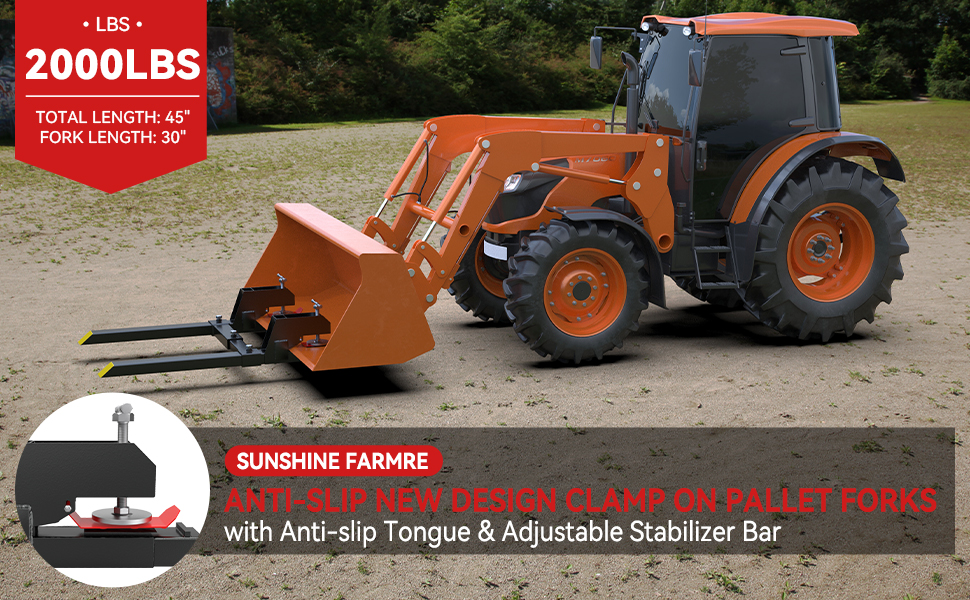 2024 New Upgraded Clamp on Pallet Forks with NonSlip Pad