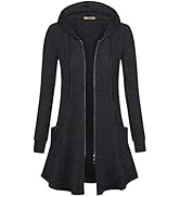 Miusey Cardigans for Women, Casual Zip-up Jellaba Classic Fit