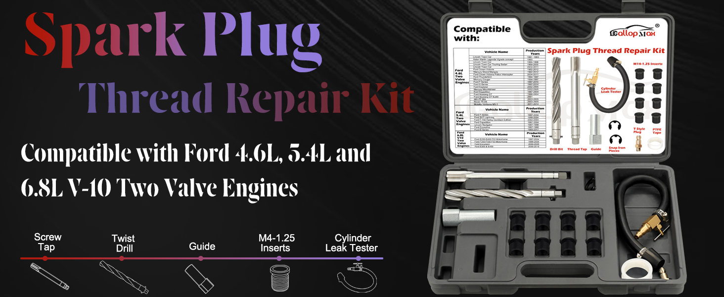 ford triton spark plug repair kit