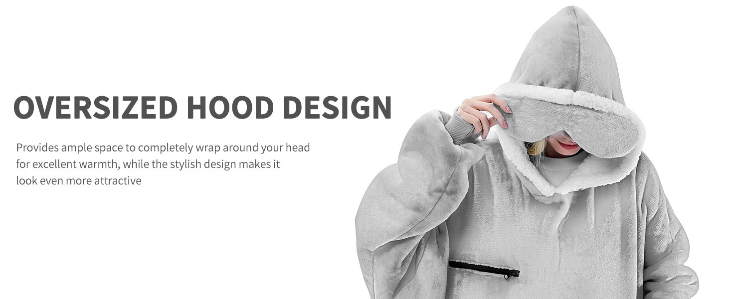 wearable blanket hoodie adult women men sweatshirt blanket with sleeves hooded comfy oversized cozy