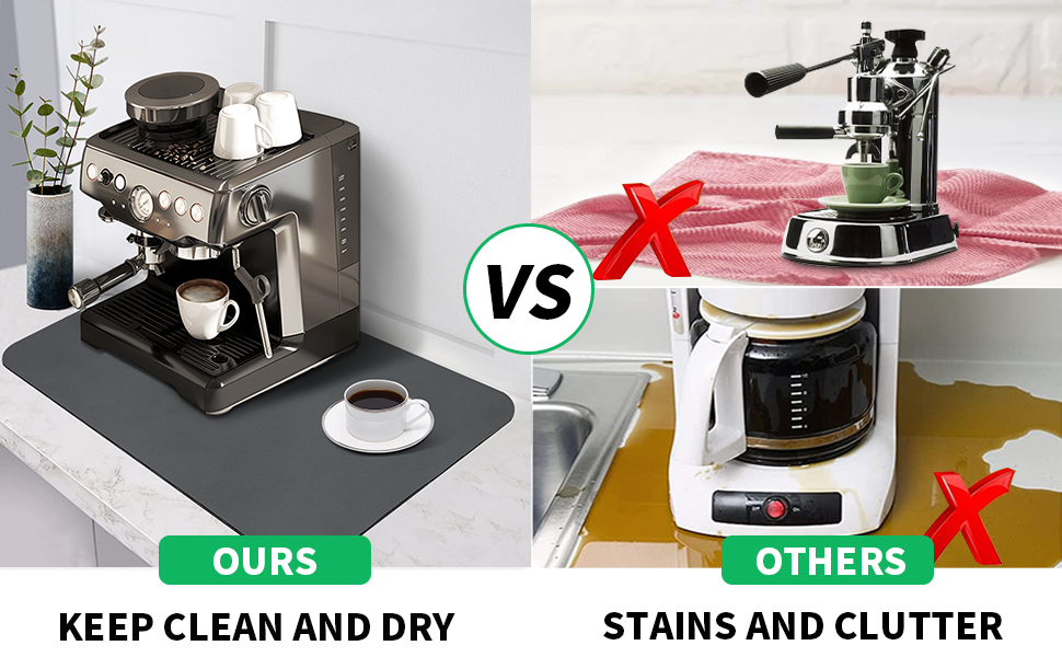 HotLive Coffee Mat Coffee Bar Mat for Countertops