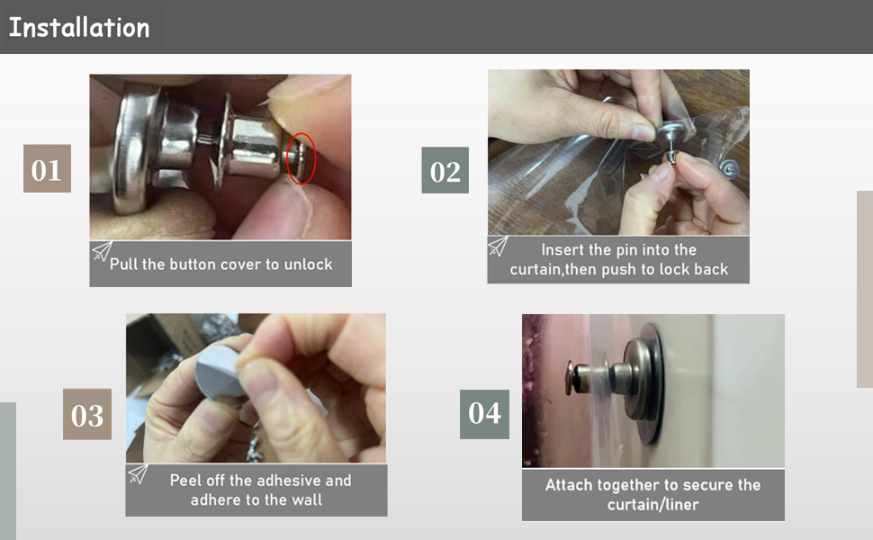 Shower Curtain Side to Keep Curtain Closed to The