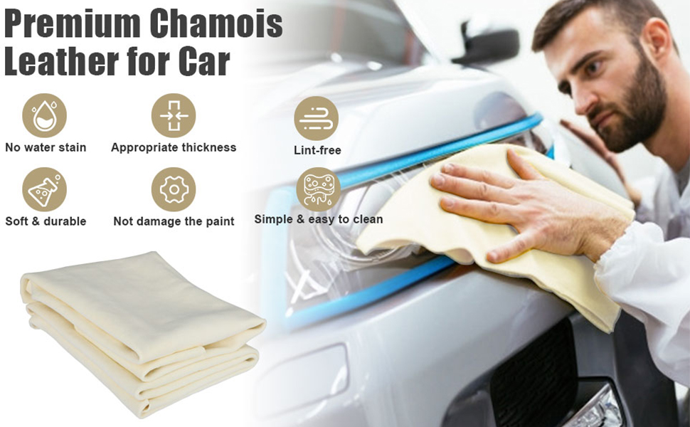 1Pcs Chamois Leathers, Chamois Leathers for Cars, Car Drying Towel