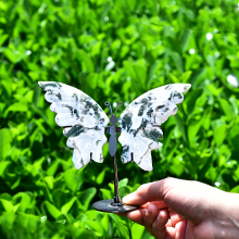 Aquatic Agate Crystal Stone Butterfly
