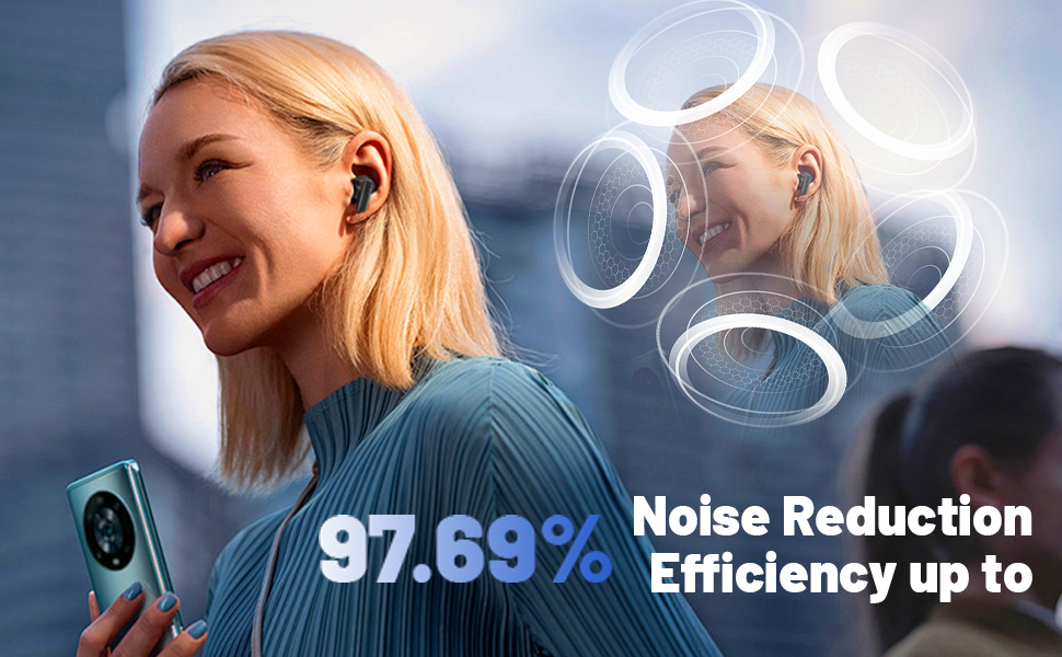 48H Battery Touchscreen Noise In-Ear Earphones for Sports