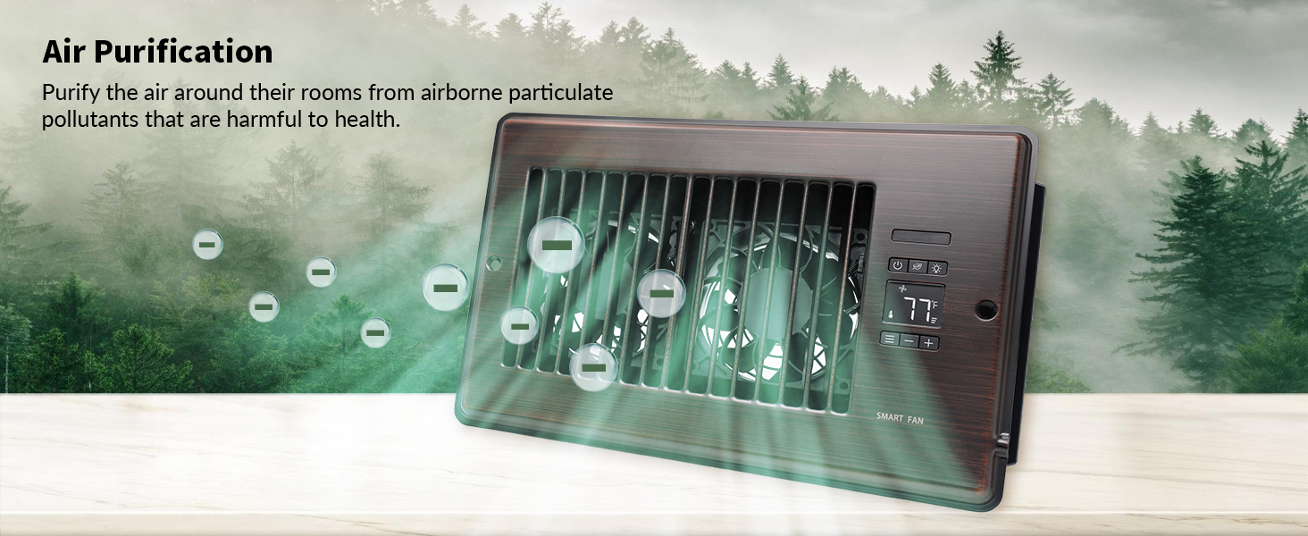 COZZIVITA 6''x12''UltraQuiet Register Booster Fan with Highprecision