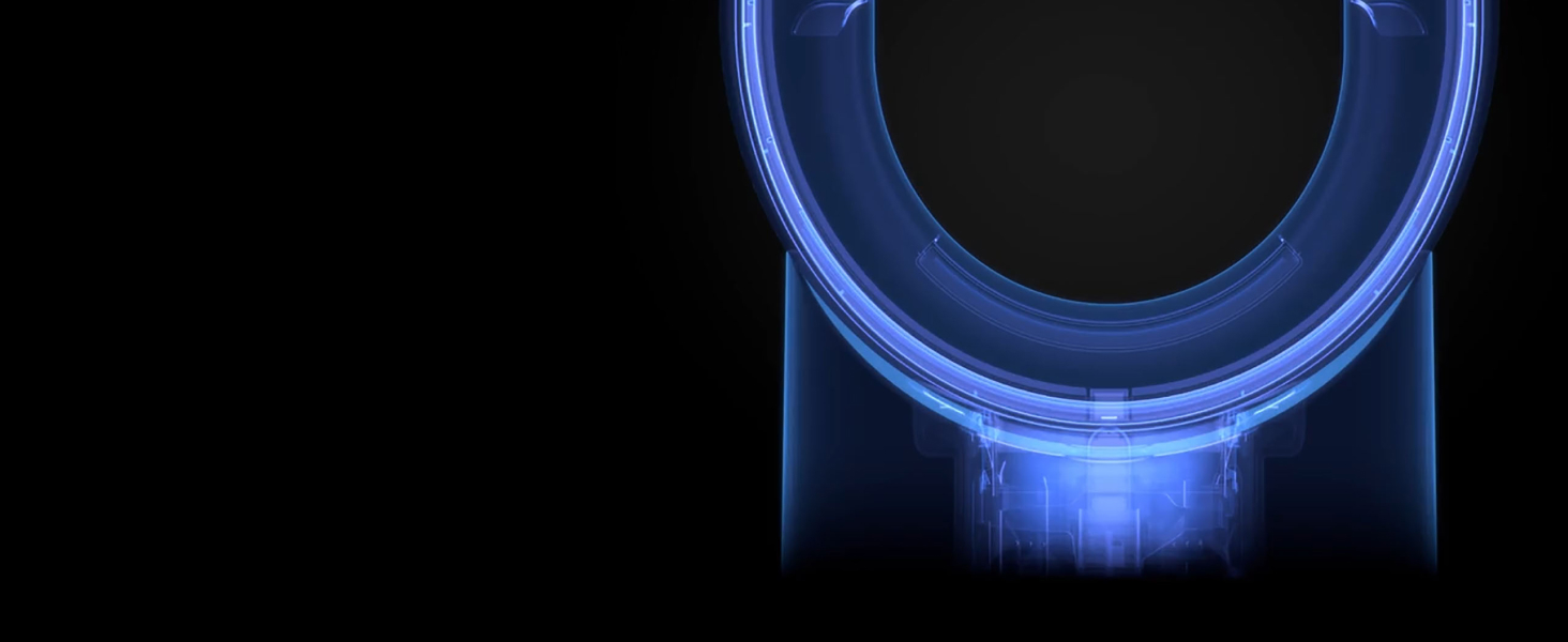 L’unité du Dyson Humidifier est transparente et laisse voir la technologie à l’intérieur.