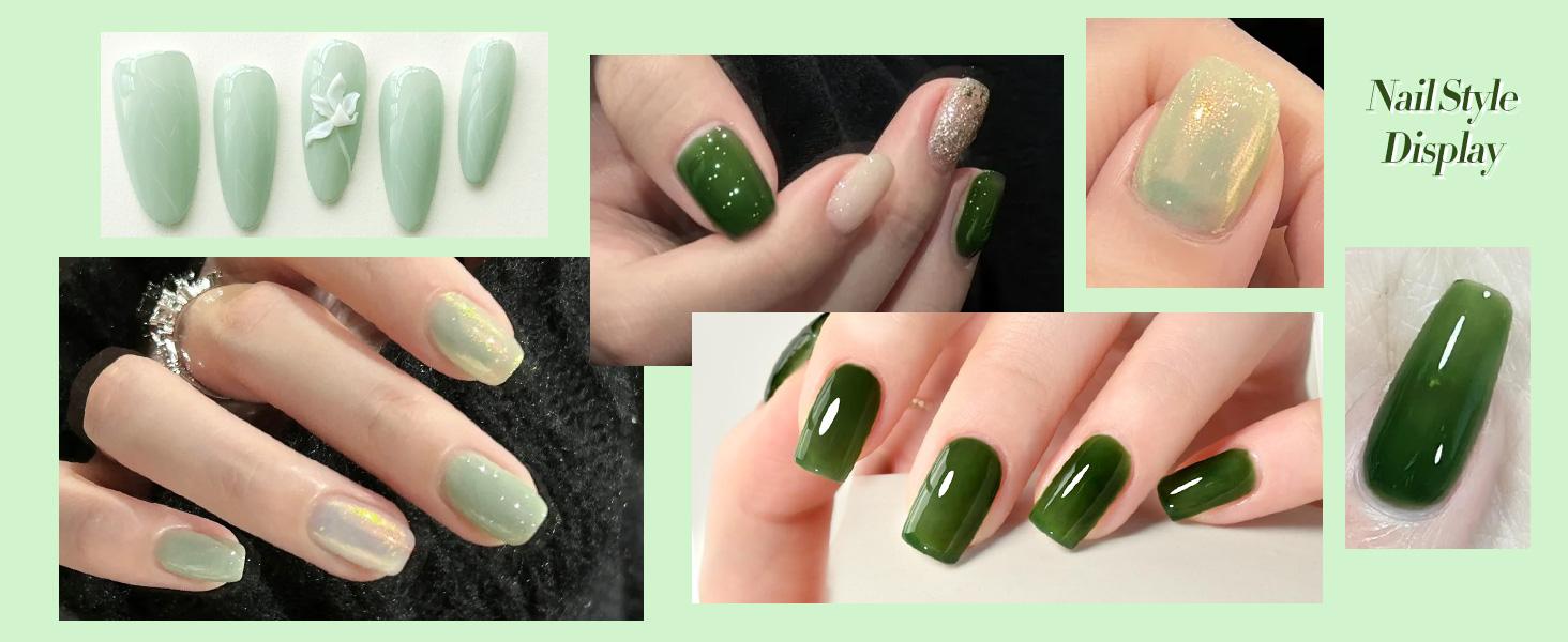 jelly green gel nail polish