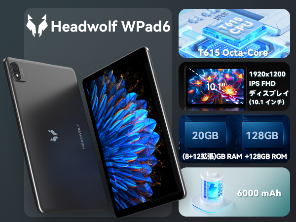 Amazon.co.jp: 【正規品専用ケースをプレゼント】Headwolf WPad6