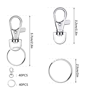 Moschettone Portachiavi Dimensioni
