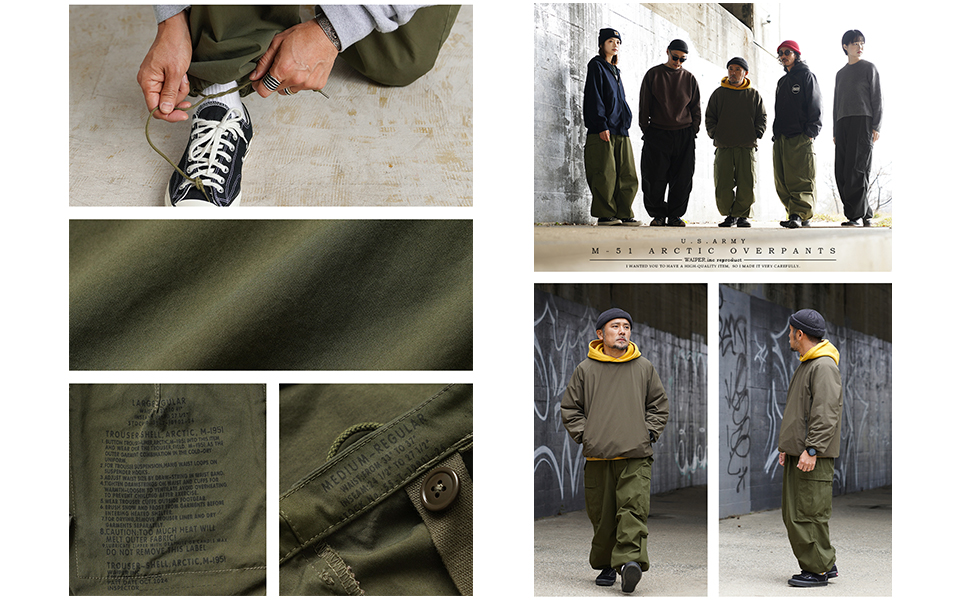 【HJ61V 】WAIPER M-51 Arctic Overpants HJ61V 】WAIPER M-51 Arctic Overpants WAIPER.inc 米軍 M-51
