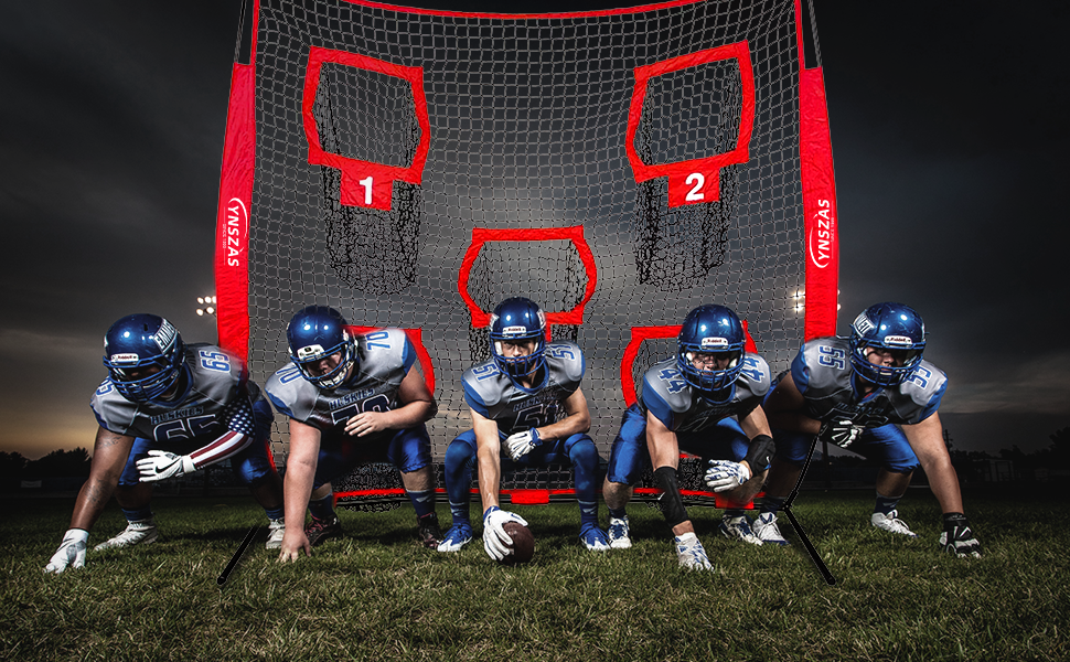 YNSZAS 𝑵𝑬𝑾 [5in1] Football Throwing Target Net, 7x7 FT