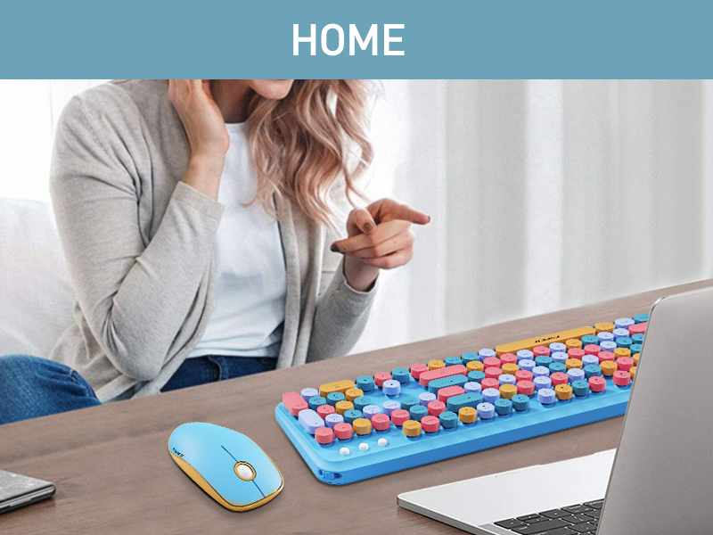 blue keyboard and mouse wireless