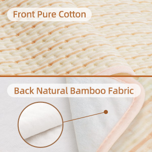 Double-sided use of cotton and bamboo fiber
