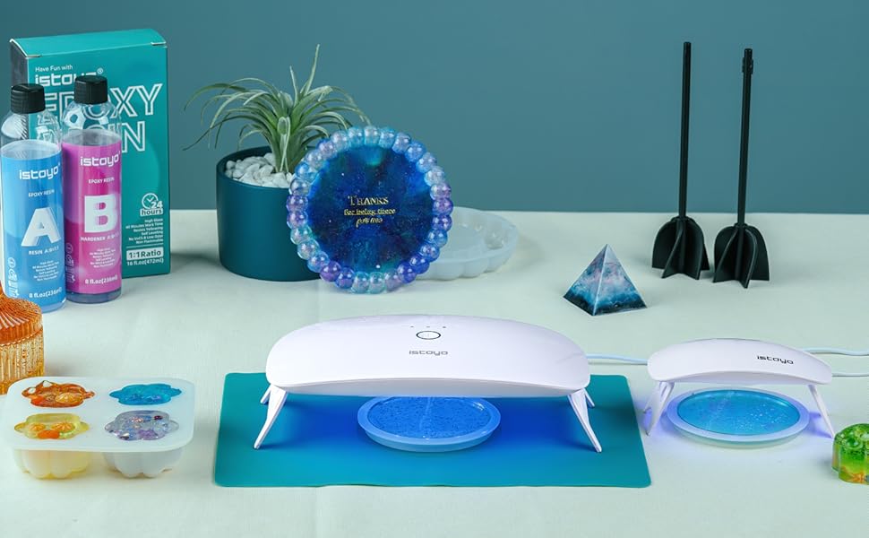 ISTOYO UV Light for Resin, 48W Large Size Dual Wavelength UV Resin