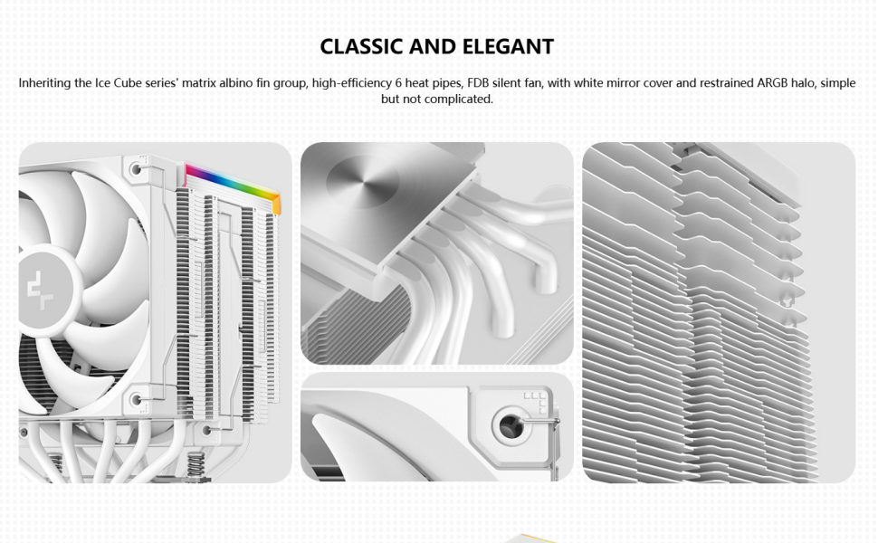 ICOLER AK620 Digital PRO CPU Cooler PC Computer,Dual 1750RPM 120mm PWM Case Fan,