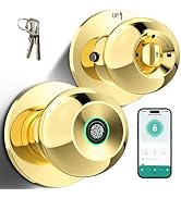 Fingerprint Door Lock, Smart Fingerprint Door Knob with Lock, Biometric Door Lock with App Contro...
