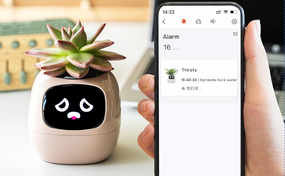 interactive plant pot indoor