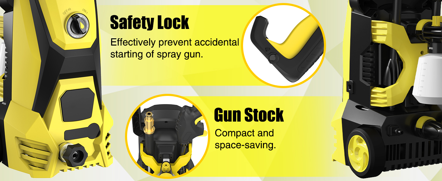 DECOKTOOL Electric Pressure Washer, 4200PSI Max 2.8 GPM Power Washer with 20FT Hose