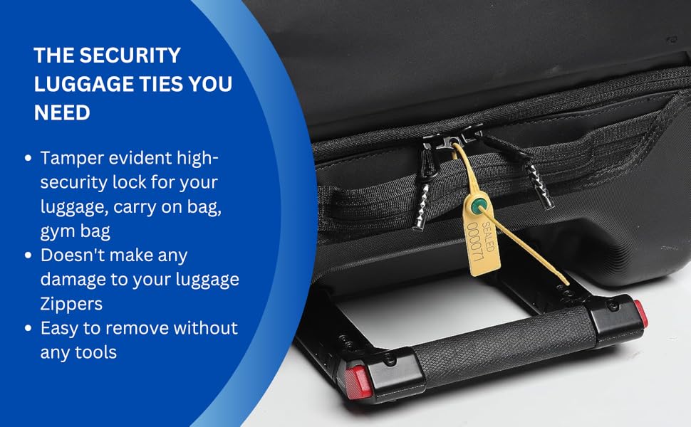 USPACKSMART Adjustable Travel Security Luggage Seals