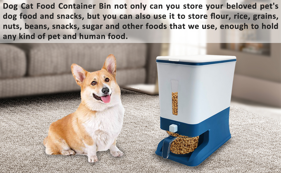 PINVNBY 25 LB Dog Food Storage Container with Measuring Cup Large pet Food