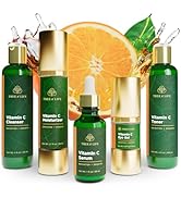 Tree of Life Beauty Vitamin C Brightening Complete (Pack of 5) Serum (1 Oz), Moisturizer Cream (1...