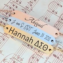 bracelet, sorority symbol jewelry, custom nameplate bracelets, unique gift for loved ones