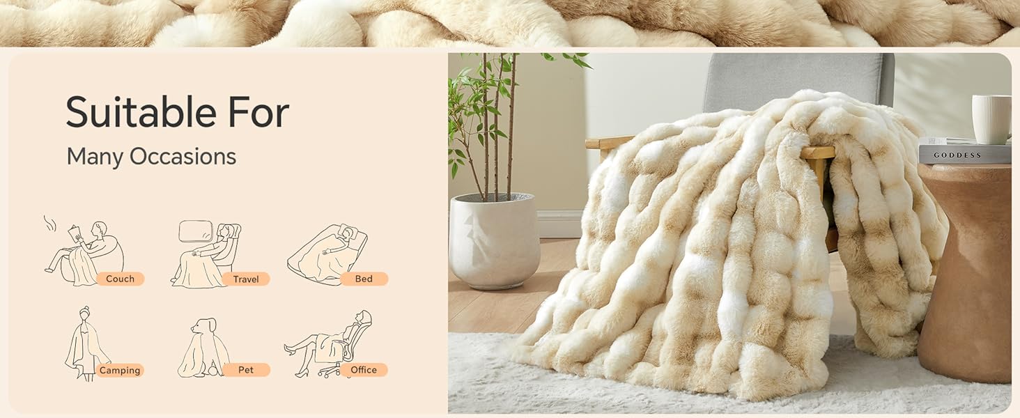 faux fur throw blanket