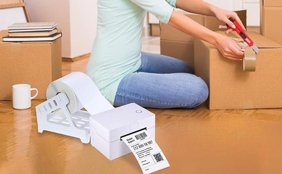 Ehome Thermal Printer Label Roll Holder for Fanfold Shipping Label