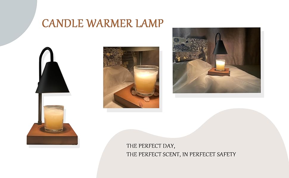 Candle Warmer Lamp, Dimmable Candle Warmer Lamp with Timer, Height