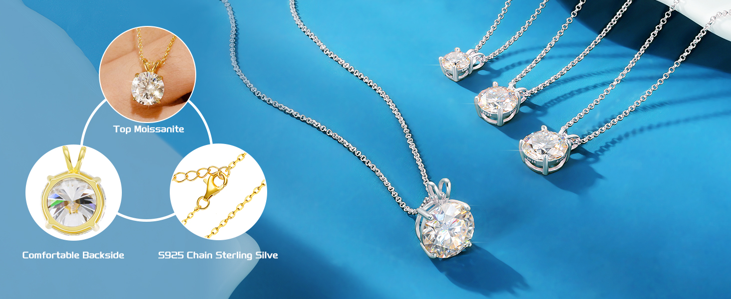 moissanite pendant necklace