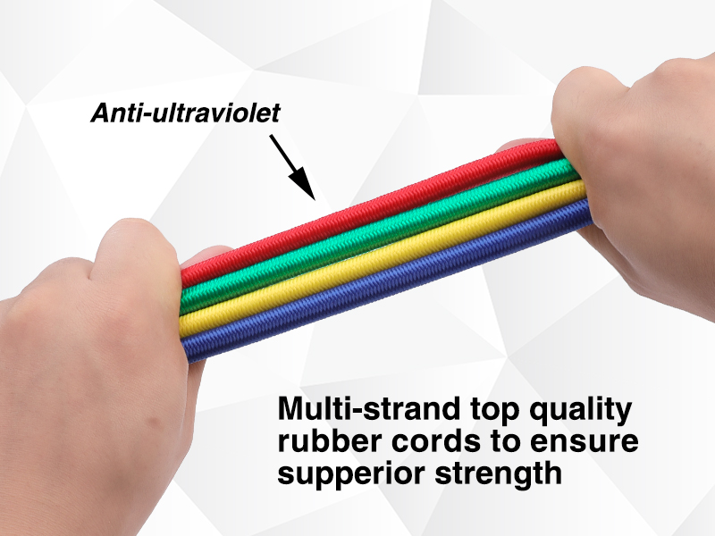 WORKPRO 8-Piece Bungee Cords with Aluminum Carabiner