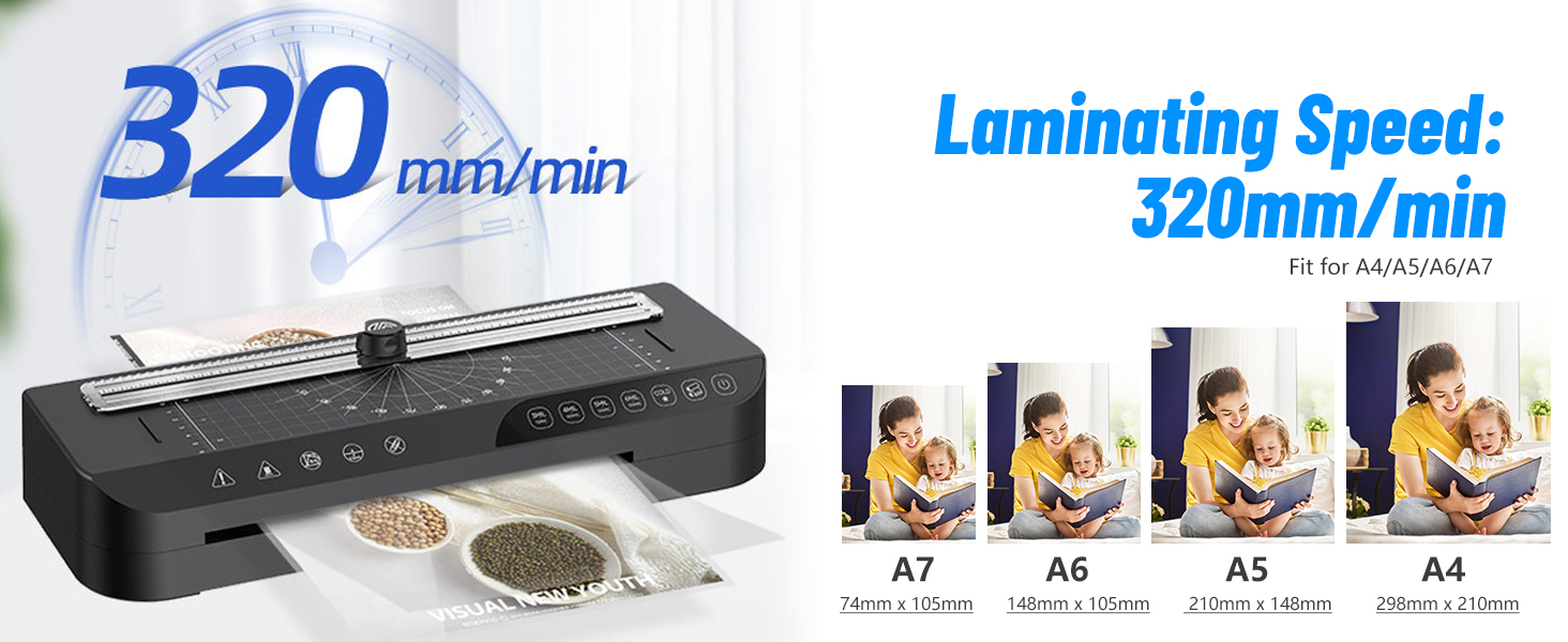 5 in 1 Laminator or A4/A5/A6, BestYiJo Laminator Machine