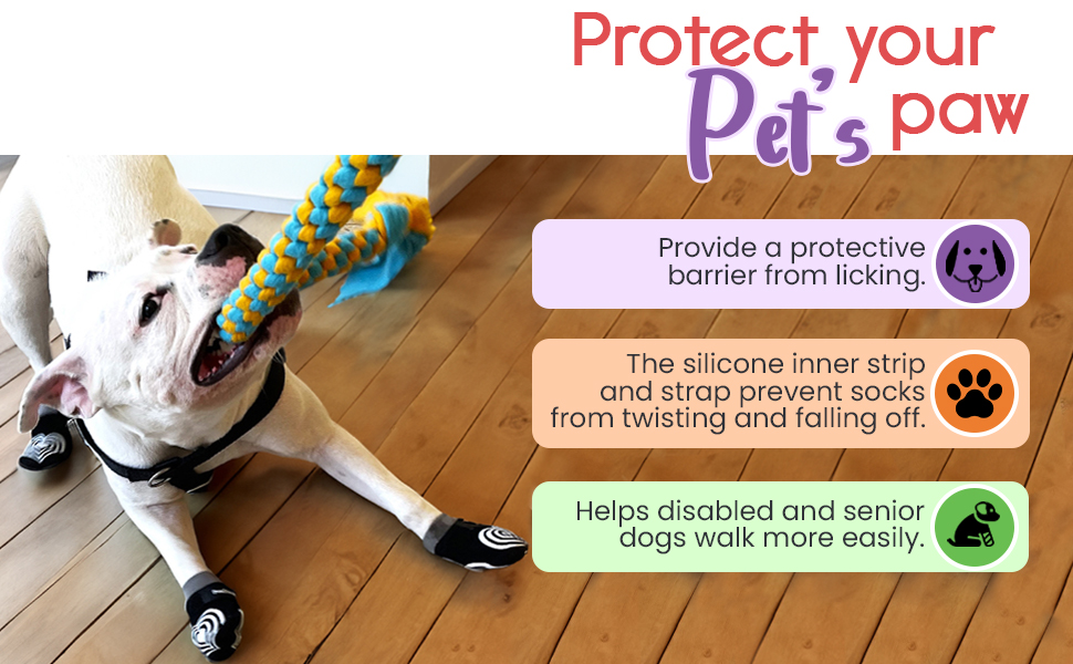 Double Sided Anti-Slip Cotton Dog Socks