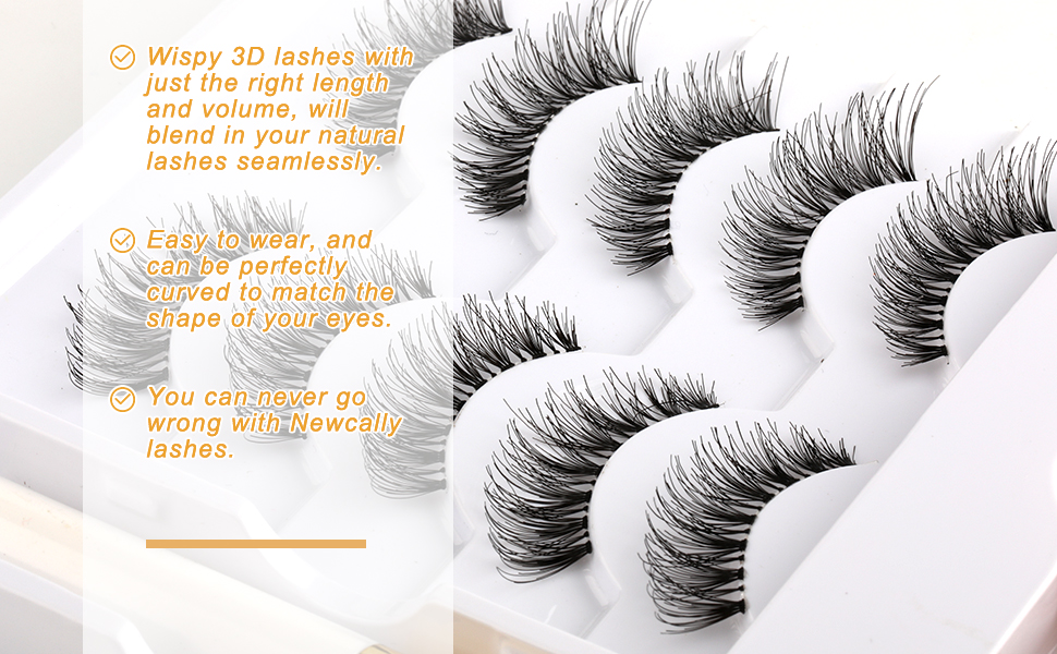 Wispy false eyelashes pack