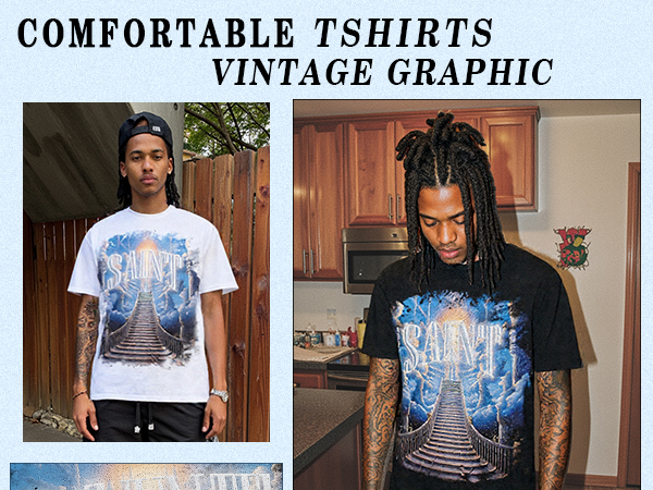 Amazon.com: Saint Tears Men's Cotton T-Shirts Casual Summer