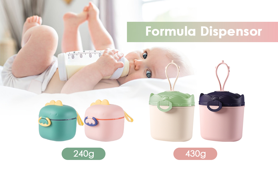 Luchtdichte melkpoeder dispenser draagbare doos melkpoeder container met lepel met één hand bediening