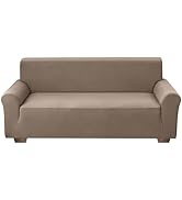 NAISI Stretch Couch Cover 1 Piece Sofa Slipcover for 3 Seater Soft Fabric Couch Covers for 3 Cush...