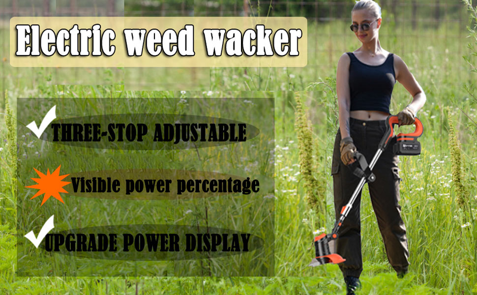 Etersec Cordless String Trimmer,Electric Weed Wacker,Handheld Retractable Edger