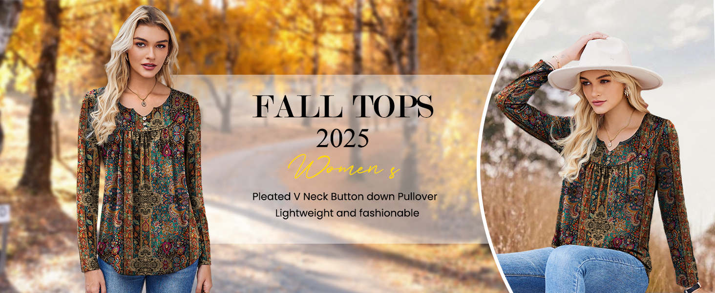 Pleated V Neck Button down