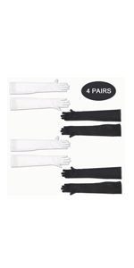 Long Gloves for Women 4 Pairs 20inch