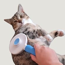Cat and Dog Brush - Ergonomic and Lightweight Self-Cleaning Accessory for Cats and Dogs, Dog Brush, Cat Brush, Suitable for Long Hair and Short Animal Hair, Ideal for the 19 Burste para gatos y perros