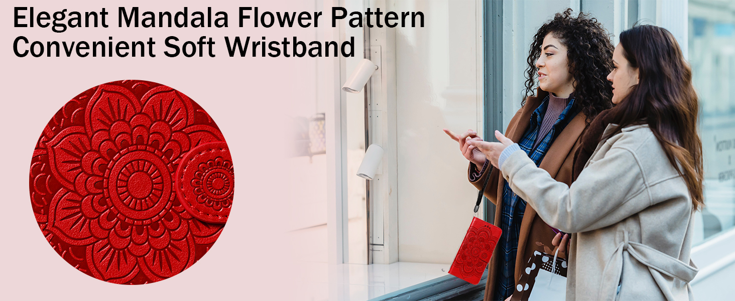 6 mandala flower wallet phone case (1)