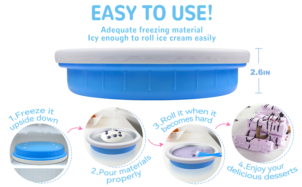 INMAKER Rolled Ice Cream Maker, Ice Cream Roll Maker Machine for Home