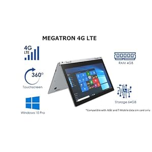 Megatron 4G LTE - 360 Touchscreen, Windows 10 Pro, RAM 4GB, Storage 64GB