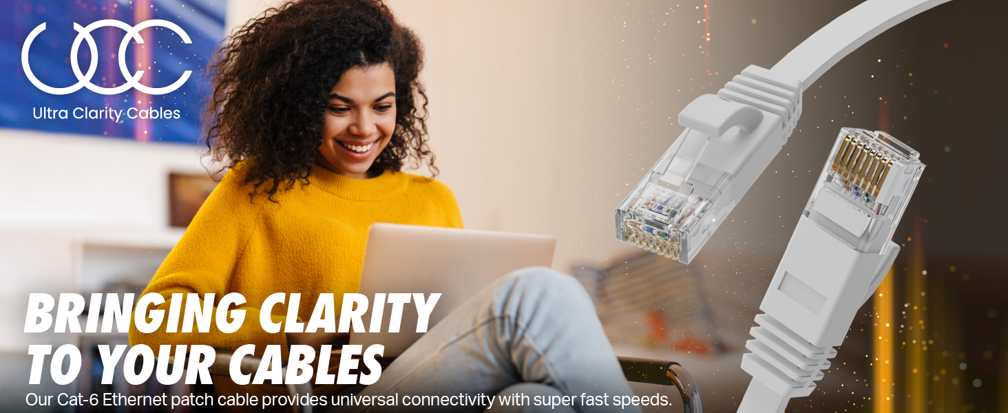 Cat7 Cable 50 ft RJ45 Connector Double