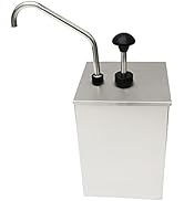 PreAsion 1 Bucket Sauce Dispenser Pump Squeeze Condiment Dispensing Pump, 2.5L Stainless Steel Sa...