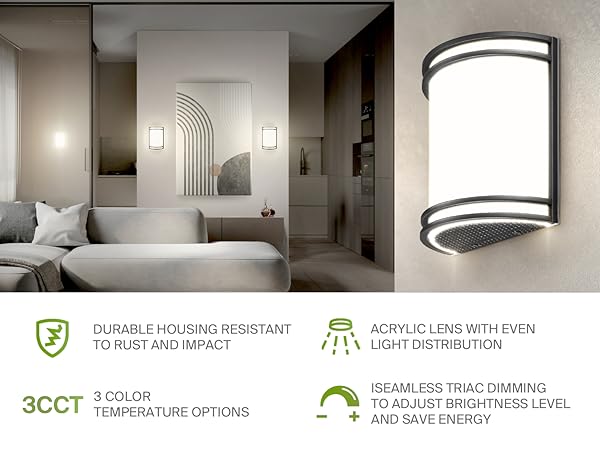 ASD LED Indoor Wall Mount Light Fixture - 10 Inch Modern