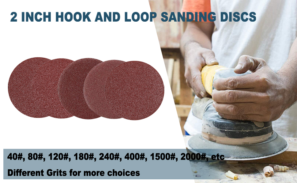 Utoolmart 2 Inch Hook and Loop Sanding Discs 40 Grits